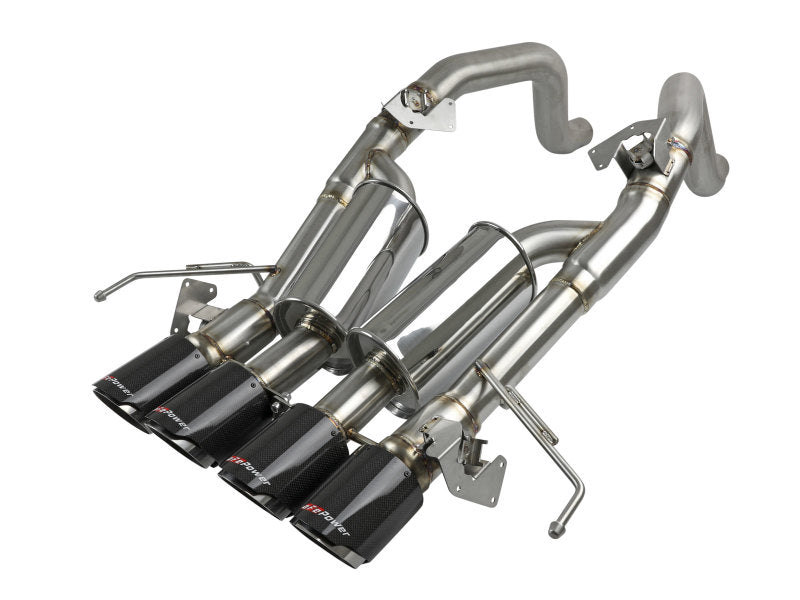 aFe MACH Force-Xp Axle-Back Exhaust System w/ Carbon Fiber Tips Chevrolet Corvette (C7) 14-19 6.2L aFe