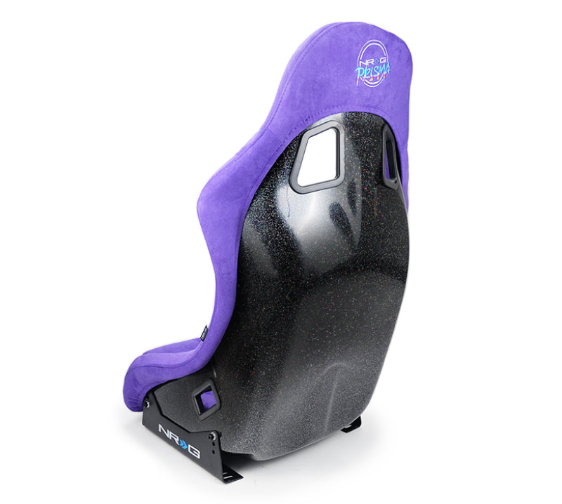 NRG FRP Bucket Seat PRISMA Edition w/ Pearlized Back Purple Alcantara - Medium - FRP-303PP-PRISMA