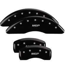 Load image into Gallery viewer, MGP 4 Caliper Covers Engraved Front &amp; Rear MGP Black finish silver ch MGP