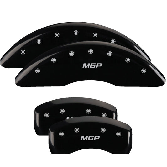 MGP 4 Caliper Covers Engraved Front & Rear Hummer Black finish silver ch MGP