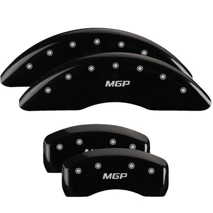 MGP 4 Caliper Covers Engraved Front & Rear Acura Black finish silver ch MGP