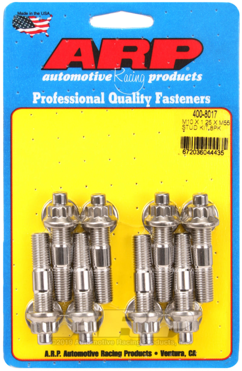 ARP Sport Compact M10 x 1.25 x 55mm Stainless Accessory Studs (8 pack) ARP
