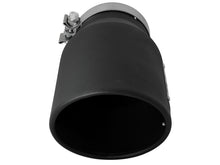 Load image into Gallery viewer, aFe MACHForce XP 5in 304 Stainless Steel Exhaust Tip 5 In x 7 Out x 12L in Bolt On Right - Black - eliteracefab.com