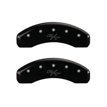 Load image into Gallery viewer, MGP 4 Caliper Covers Engraved Front &amp; Rear Vintage Style/RT Black finish silver ch MGP