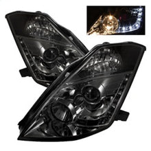 Load image into Gallery viewer, Spyder Nissan 350Z 03-05 Projector Headlights Halogen Model Only - DRL Smoke PRO-YD-N350Z02-DRL-SM - eliteracefab.com