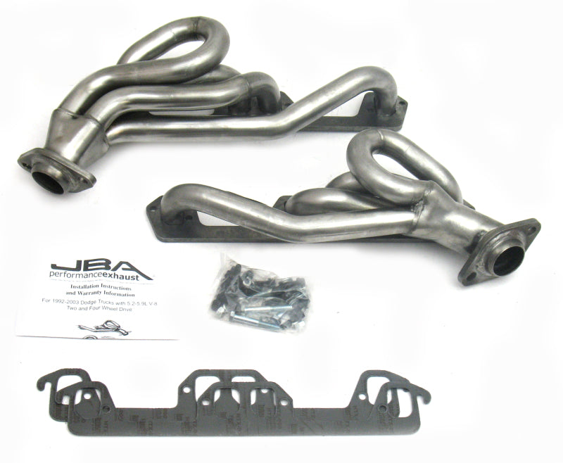 JBA 1945S-1 | 96-03 DODGE TRUCK 5.2L/5.9L MAGNUM 1-1/2IN PRIMARY RAW 409SS CAT4WARD HEADER; 1996-2003 - eliteracefab.com