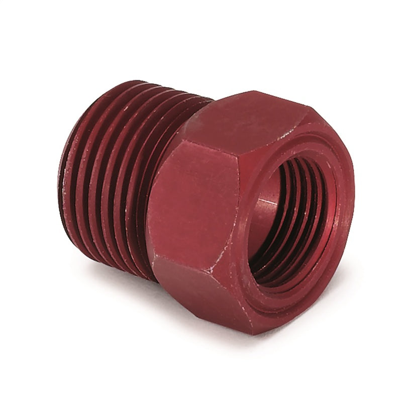 AutoMeter Fitting Adapter 1/2in. NPT Male Aluminum Red For Mech. Temp. Gauge 2273