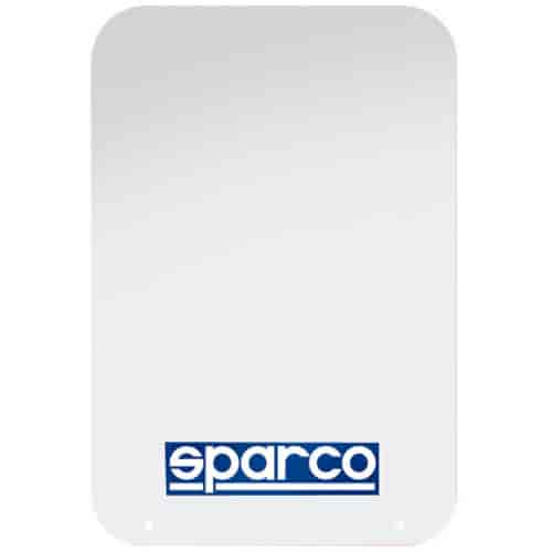 Sparco Mud Flap Pair White - eliteracefab.com