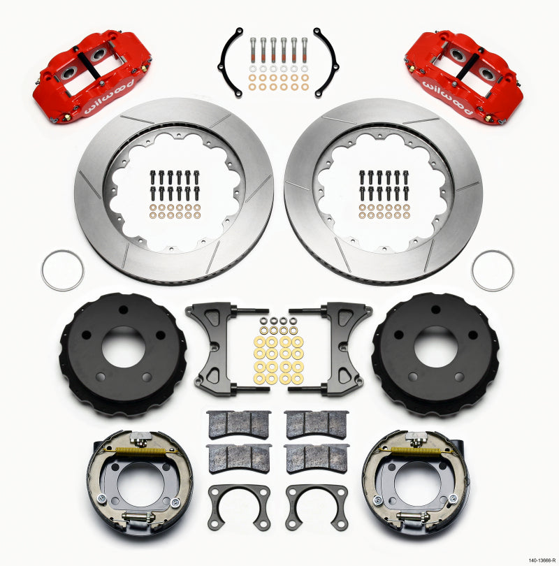 Wilwood Narrow Superlite 4R Rear P-Brk Kit 14.00in Red Big Ford New 2.38in Off Bronco 5 x 5.50 Wilwood