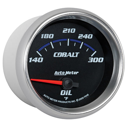 Autometer Cobalt 66.7mm 140-300 Degree F Electric Oil Temperature Gauge 7948