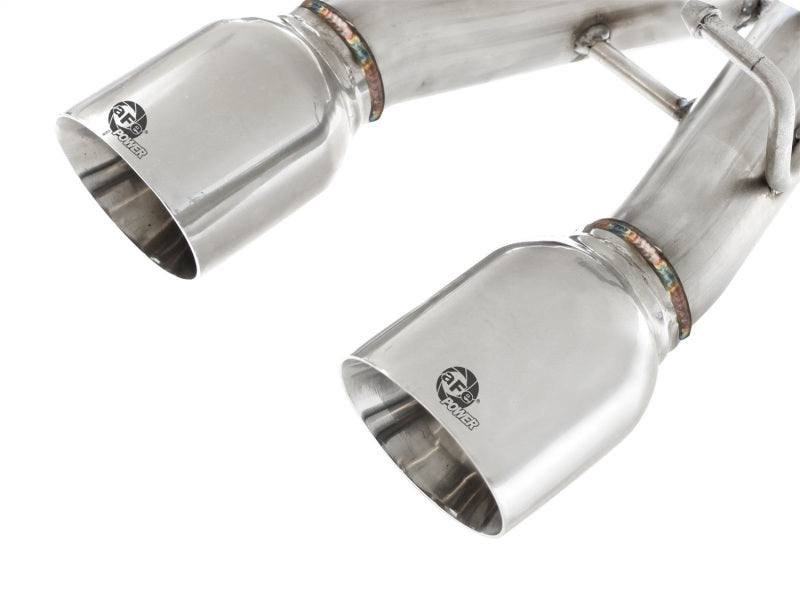 aFe MACHForce XP 2-1/2in SS-304 Cat-Back Exhausts w/ Polished Dual Tips 2008 VW Golf R32 V6-3.2L MKV aFe