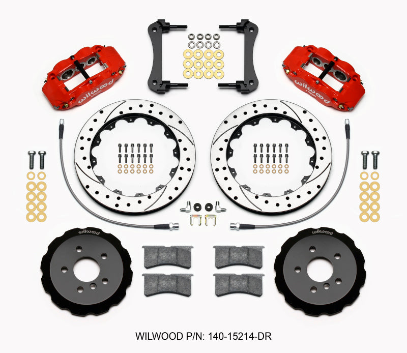 Wilwood Narrow Superlite 6R Front Hat Kit 12.88in Drill Red 2014-2015 Mini Cooper w/Lines Wilwood