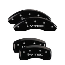 Load image into Gallery viewer, MGP 4 Caliper Covers Engraved Front &amp; Rear i-Vtec Black finish silver ch MGP