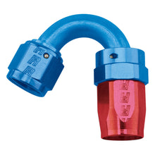 Load image into Gallery viewer, Russell Performance -10 AN Red/Blue 150 Degree Full Flow Swivel Hose End (With 15/16in Radius)