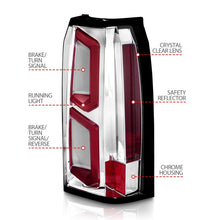 Load image into Gallery viewer, ANZO 2015-2020 Chevrolet Tahoe LED Tail Lights w/ Light Bar Chrome Housing Clear Lens