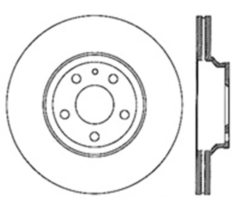 StopTech 07-10 Audi S6 Drilled Right Rear CRYO Rotor Stoptech
