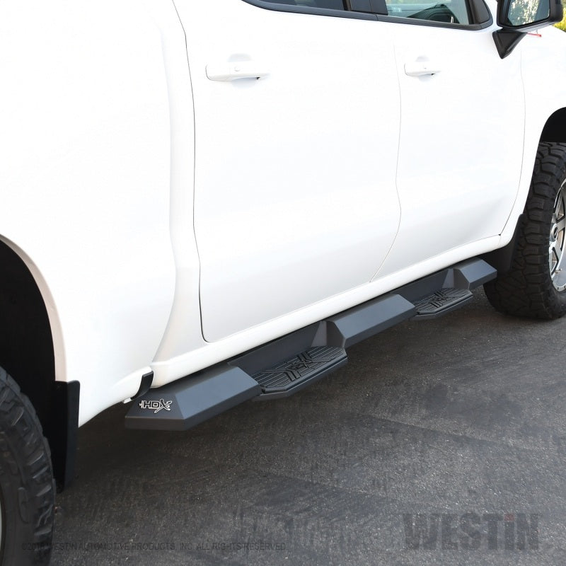 Westin 2019 Chevrolet Silverado/Sierra 1500 Crew Cab Xtreme Nerf Step Bars - Textured Black - eliteracefab.com