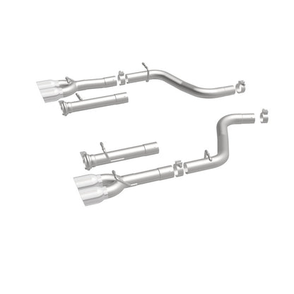 MagnaFlow Axle-Back, SS, 2.5in, Quad Split Rear 3.5in Tip 2015 Dodge Challenger R/T 5.7L Magnaflow
