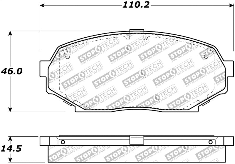 StopTech Street Touring 90-93 Mazda Miata Front Brake Pads D525 - eliteracefab.com