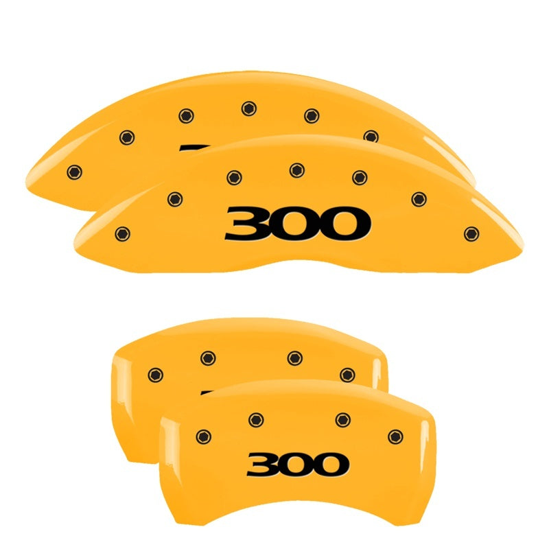 MGP 4 Caliper Covers Engraved Front & Rear MGP Yellow finish black ch MGP