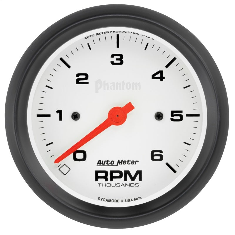 Autometer Phantom 6000RPM 3-3/8in. In-Dash Tachometer Gauge 5875