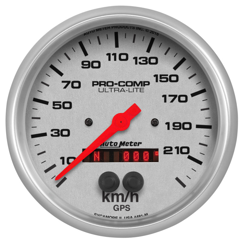 Autometer Ultra-Lite 5in. 225KM/H (GPS) Speedometer Gauge 4481-M