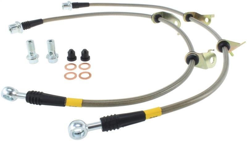 StopTech 08+ Scion xB Front Stainless Steel Brake Lines - eliteracefab.com