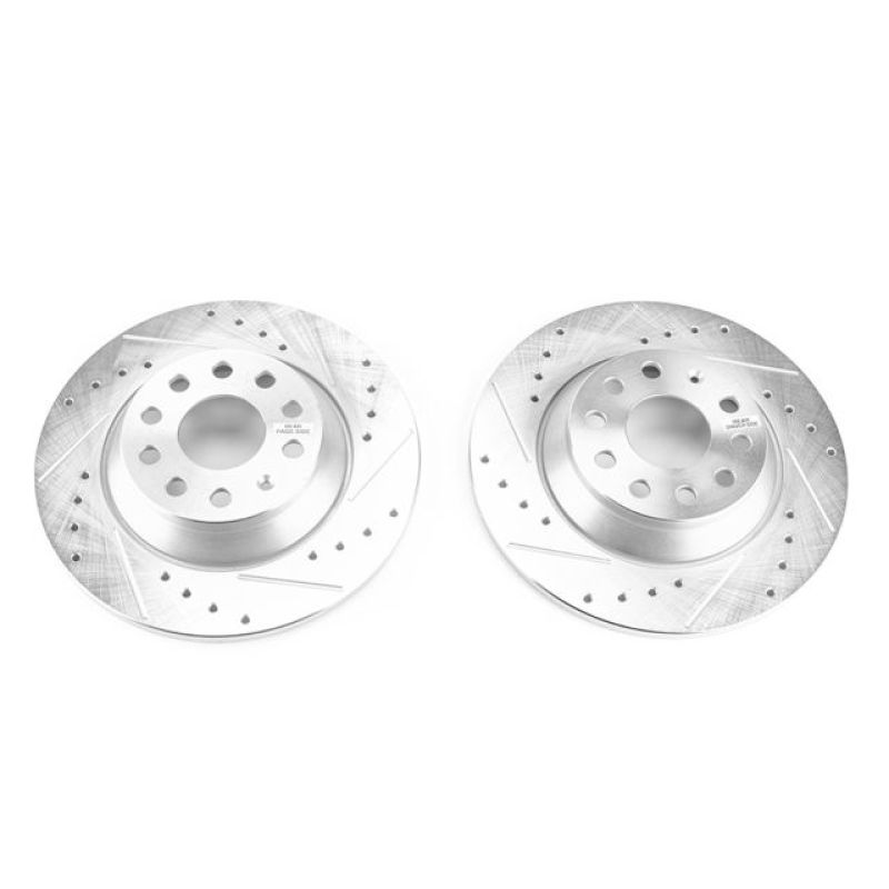 Power Stop 15-16 Audi A3 Rear Evolution Drilled & Slotted Rotors - Pair - eliteracefab.com