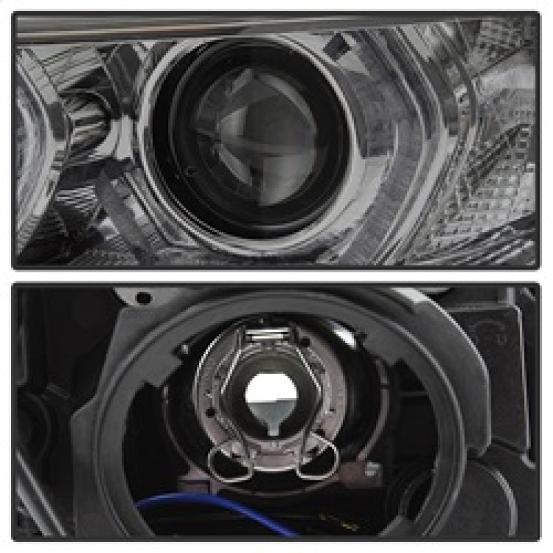 Spyder 12-14 BMW F30 3 Series 4DR Projector Headlights - LED DRL - Smoke (PRO-YD-BMWF3012-DRL-SM) - eliteracefab.com