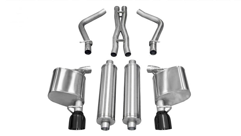 Corsa 11-13 Chrysler 300 R/T 5.7L V8 Black Sport Cat-Back Exhaust CORSA Performance