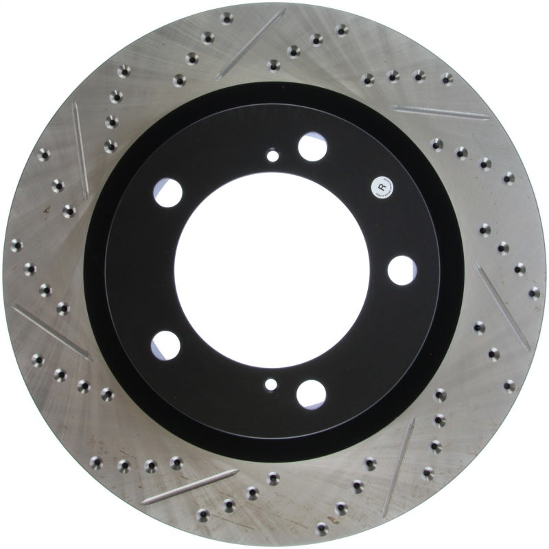 STOPTECH 07-09 TOYOTA TUNDRA / 08-09 TOYOTA SEQUOIA FRONT RIGHT SLOTTED & DRILLED ROTOR, 127.44156R - eliteracefab.com