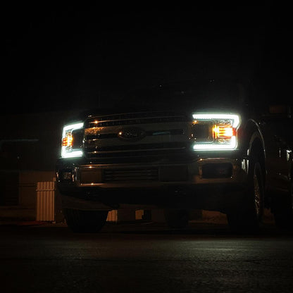 18-20 Ford F150 PRO-Series Projector Headlights Black - eliteracefab.com