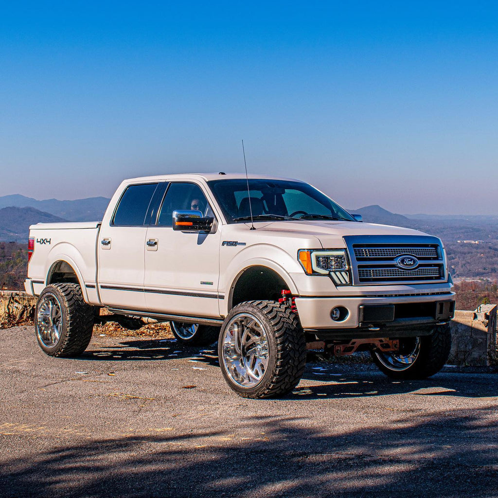 AlphaRex 09-14 Ford F-150 NOVA LED Proj Headlights Plank Style Gloss Black w/Activ Light/Seq Signal - eliteracefab.com