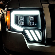 Load image into Gallery viewer, AlphaRex 09-14 Ford F-150 NOVA LED Proj Headlights Plank Style Gloss Black w/Activ Light/Seq Signal - eliteracefab.com