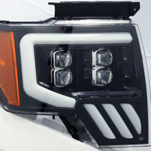 Load image into Gallery viewer, AlphaRex 09-14 Ford F-150 NOVA LED Proj Headlights Plank Style Gloss Black w/Activ Light/Seq Signal - eliteracefab.com