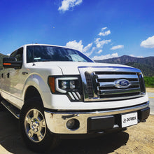 Load image into Gallery viewer, AlphaRex 09-14 Ford F-150 NOVA LED Proj Headlights Plank Style Gloss Black w/Activ Light/Seq Signal - eliteracefab.com