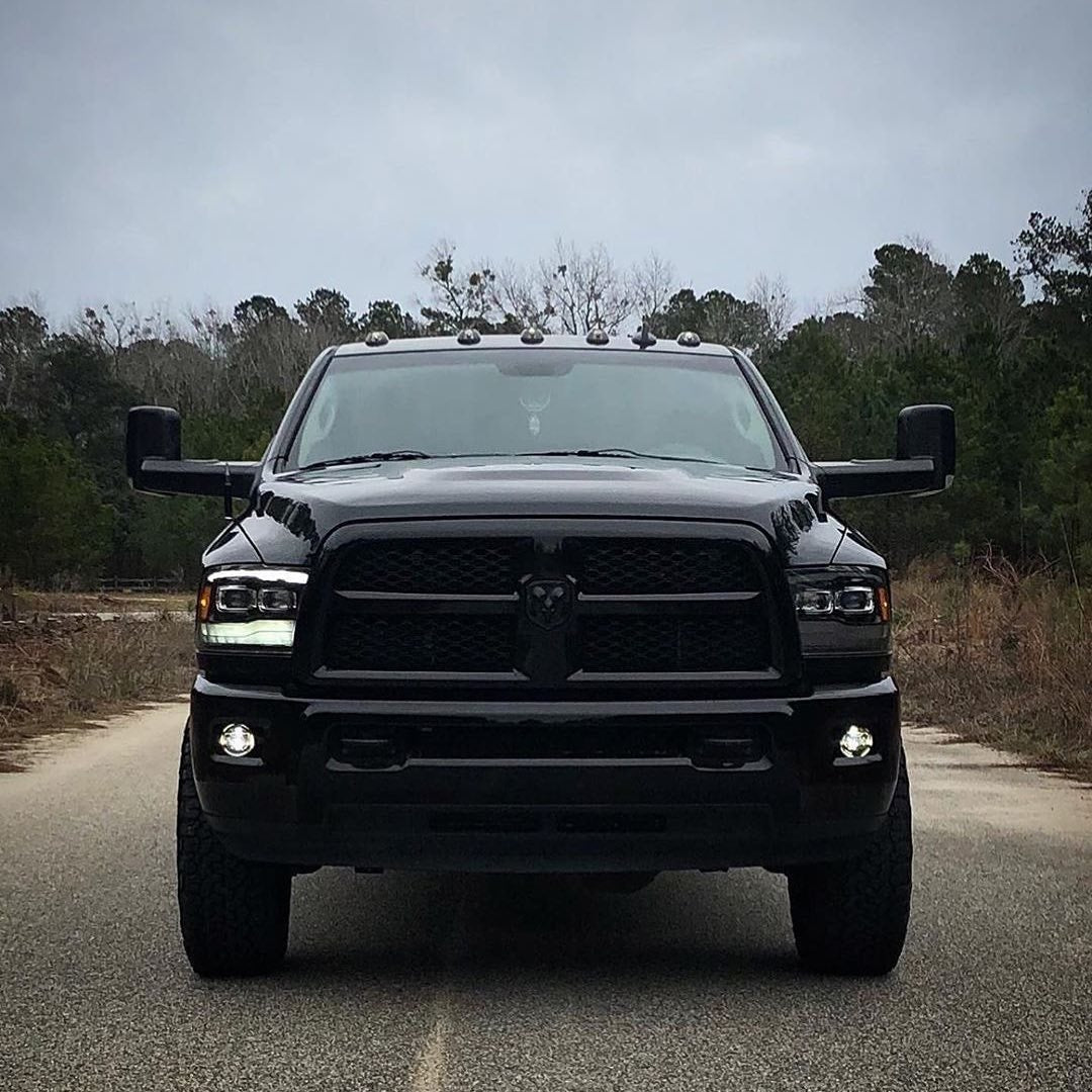 09-18 Ram Truck PRO-Series (5th Gen 2500 Style) Projector Headlights Black AlphaRex - eliteracefab.com