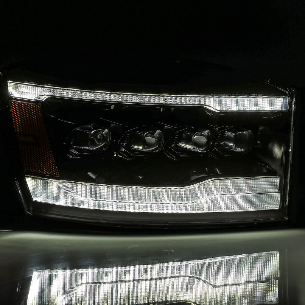 06-09 Dodge Ram NOVA-Series LED Projector Headlights Alpha-Black AlphaRex - eliteracefab.com