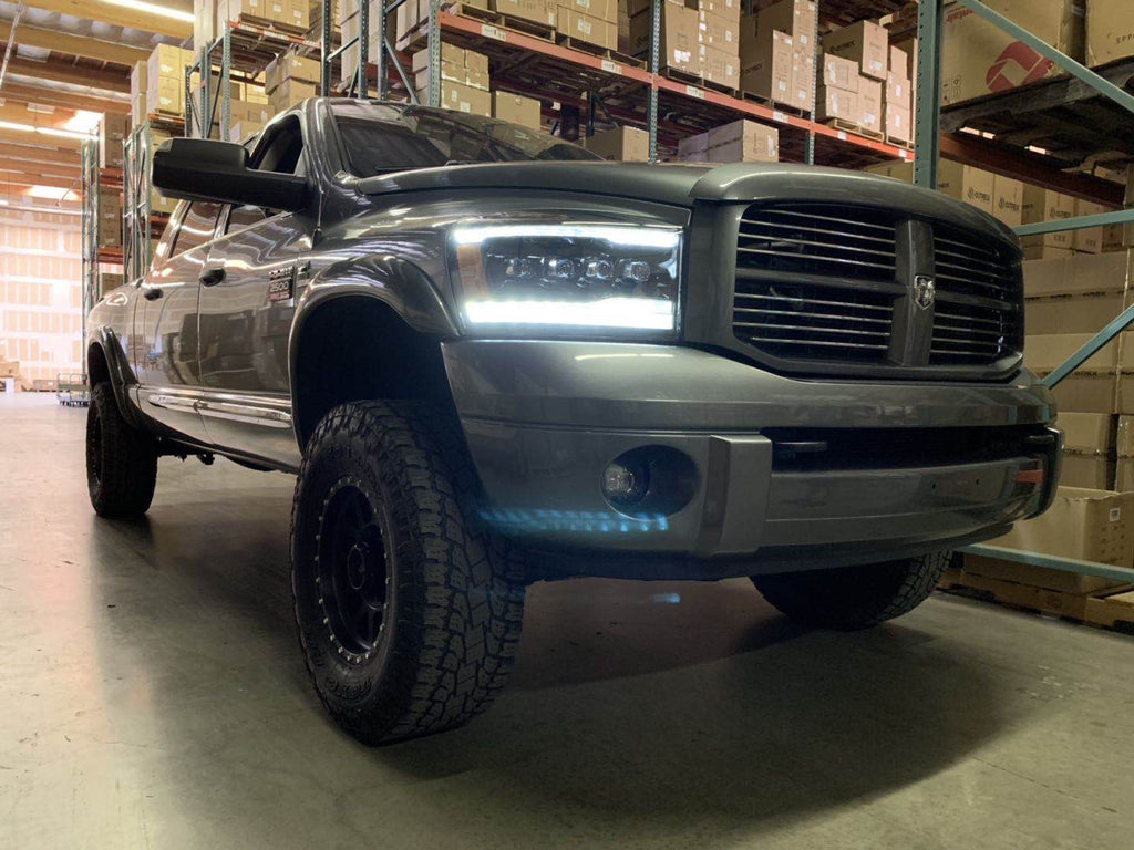 06-09 Dodge Ram NOVA-Series LED Projector Headlights Alpha-Black AlphaRex - eliteracefab.com