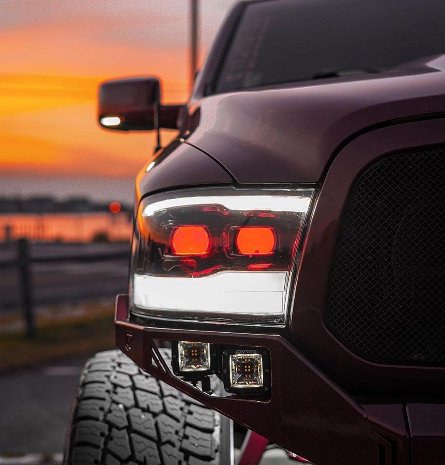 09-18 Ram Truck NOVA-Series LED Projector Headlights Jet Black - eliteracefab.com