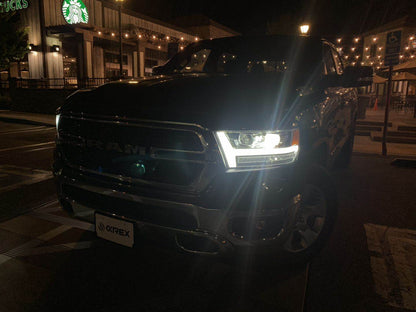 AlphaRex 19-21 Ram 1500 LUXX-Series LED Projector Headlights Black 880543 - eliteracefab.com