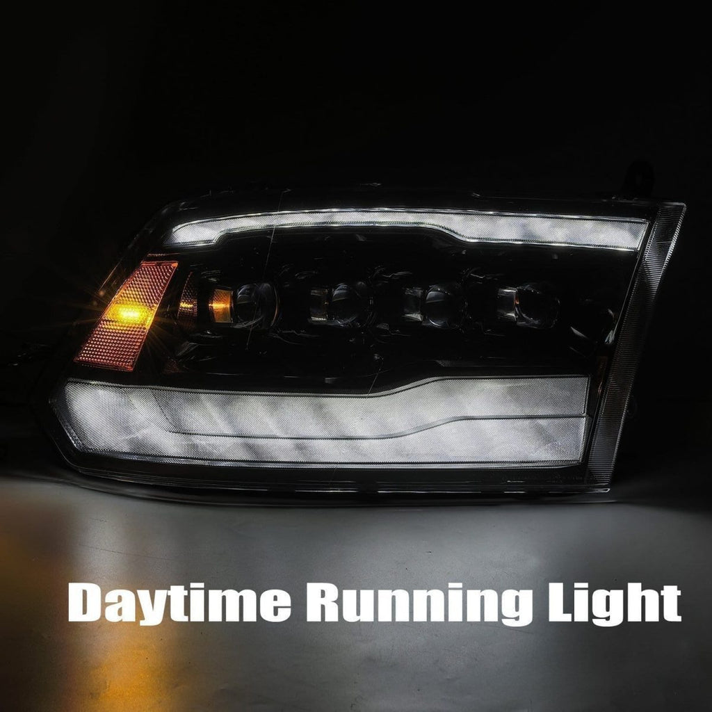 09-18 Ram Truck NOVA-Series LED Projector Headlights Jet Black - eliteracefab.com