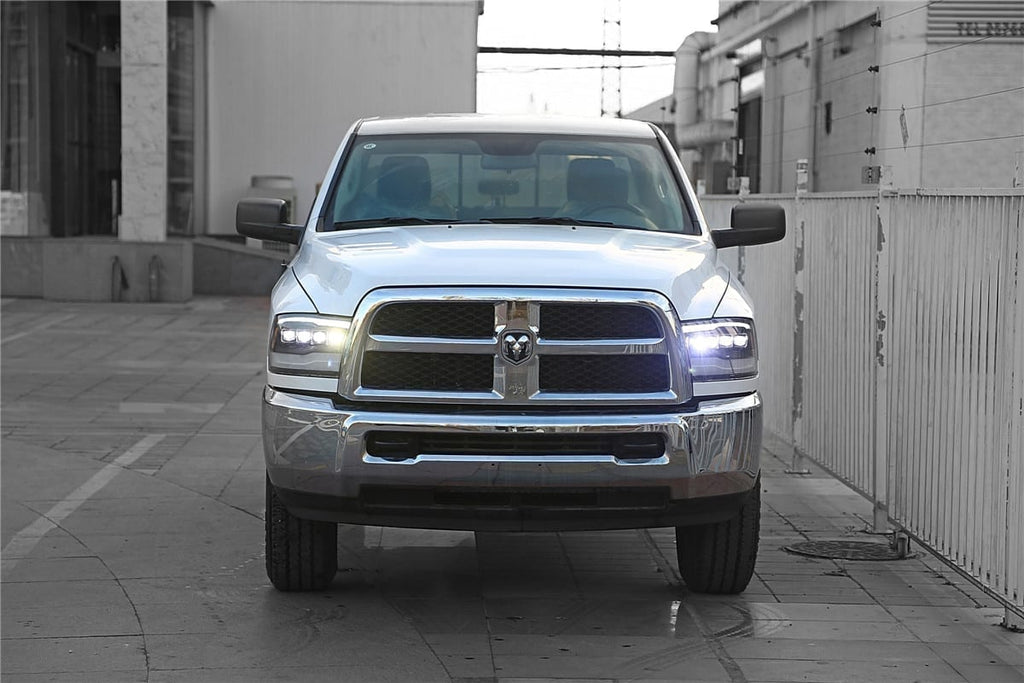 09-18 Ram Truck NOVA-Series LED Projector Headlights Jet Black - eliteracefab.com