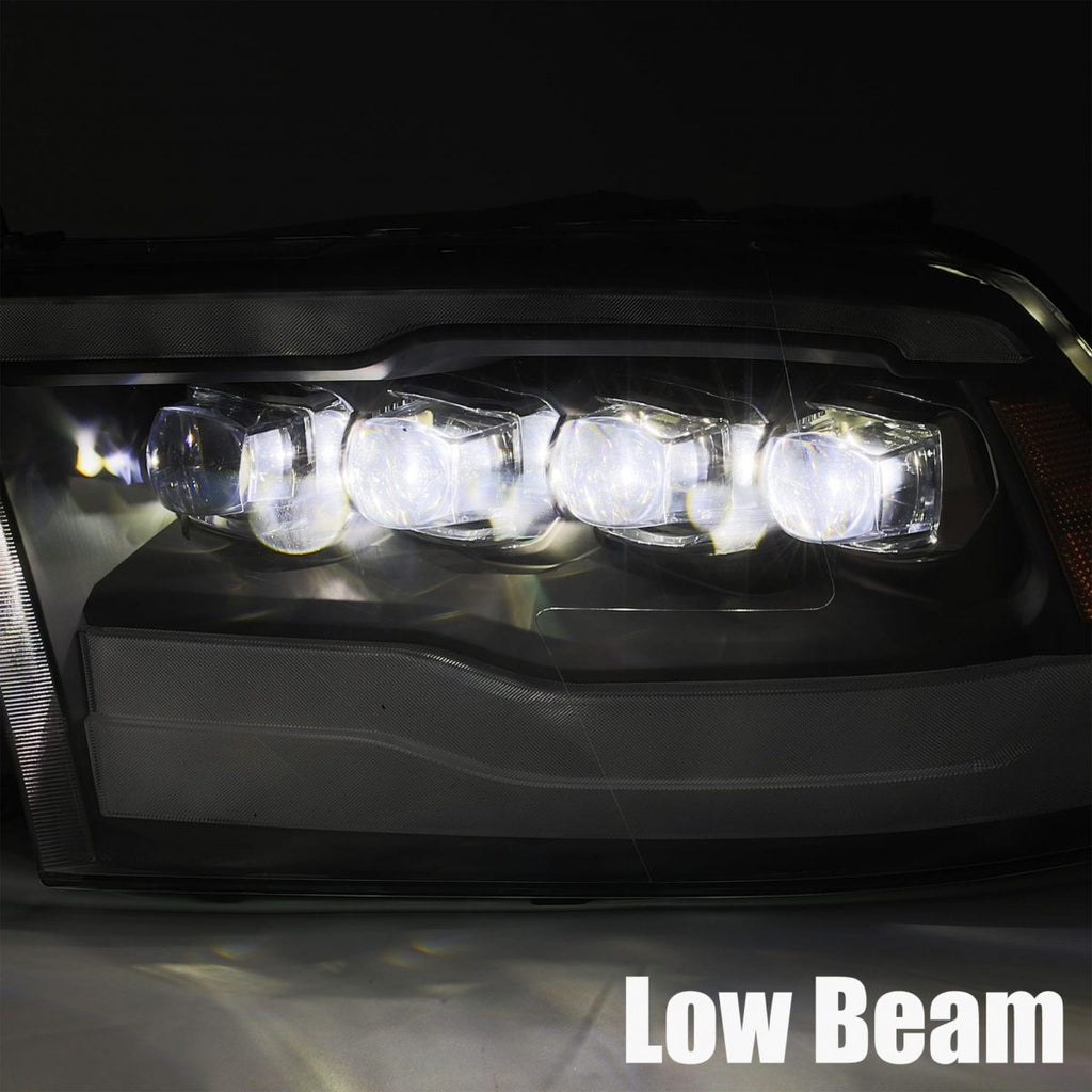 09-18 Ram Truck NOVA-Series LED Projector Headlights Jet Black - eliteracefab.com