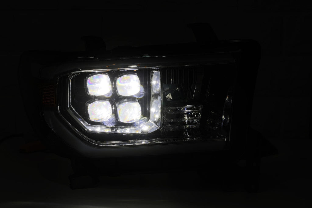 AlphaRex 07-13 Toyota Sequoia (w/Lvl Adj) NOVA LED Proj Headlights Plank Alpha Blk w/Seq Signal/RDL - eliteracefab.com