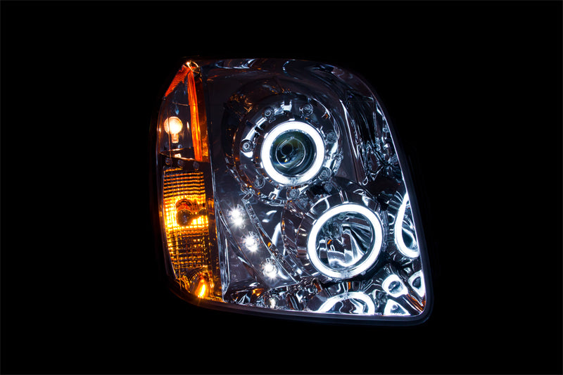 ANZO USA GMC Yukon Denali Projector Headlights W/ Halo Chrome Ccfl; 2007-2014 - eliteracefab.com