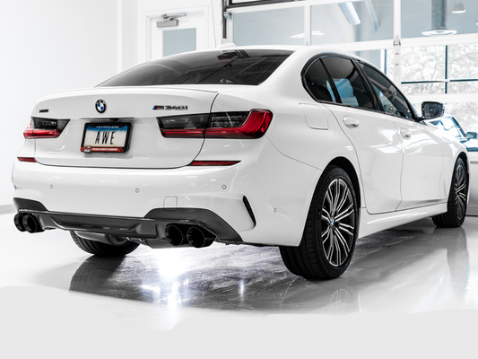 AWE Tuning 2019+ BMW M340i (G20) OE-Config-To-Quad Tip Conversion Kit - Diamond Black Tip - eliteracefab.com