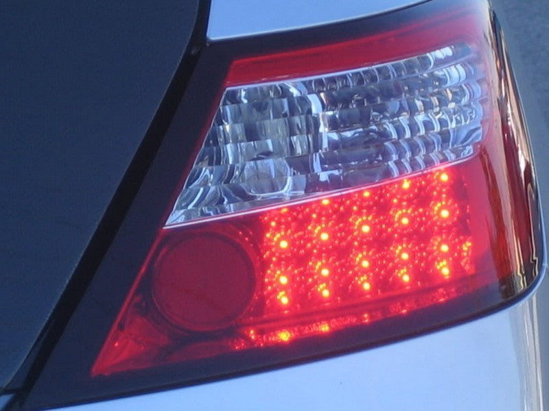 Spyder Honda Civic 06-08 2Dr LED Tail Lights Red Clear ALT-YD-HC06-2D-LED-RC - eliteracefab.com