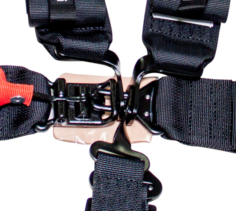 NRG SFI 16.1 5PT 3in. Seat Belt Harness / Latch Link - Black - eliteracefab.com