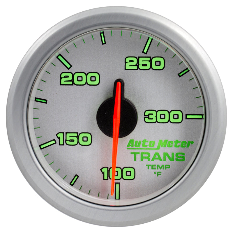 Autometer Airdrive 2-1/6in Trans Temperature Gauge 100-300 Degrees F - Silver 9157-UL